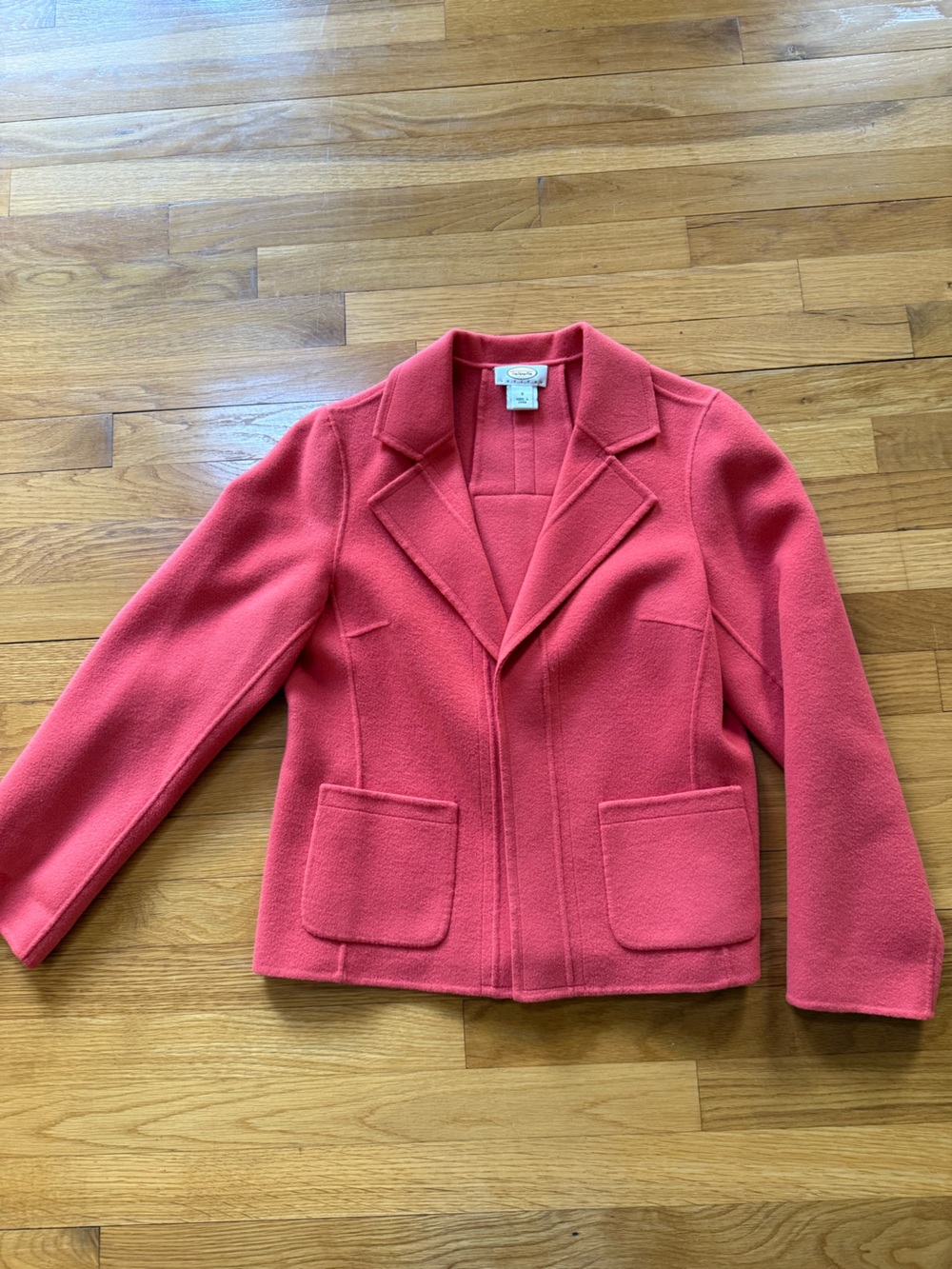 Talbots Coral Pink Wool-Blend Jacket